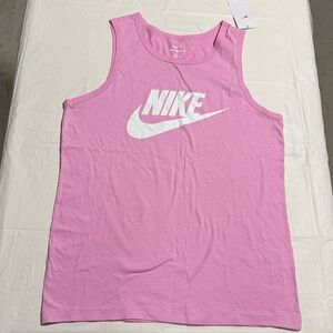 The Nike Tee Sportwear Icon Futura Tank Top Men's Pink Shirt Size Medium